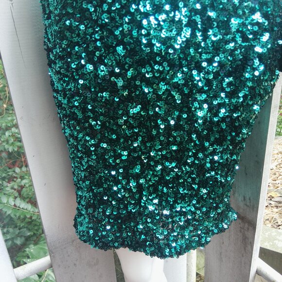 Lulus Sequin One Shoulder Body Con Mini Dress - Picture 8 of 11